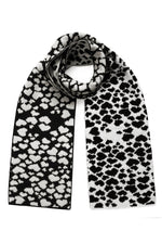 Hearts Wool & Cashmere Black Scarf