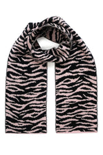 Tiger Stripe Wool & Cashmere Baby Pink Scarf