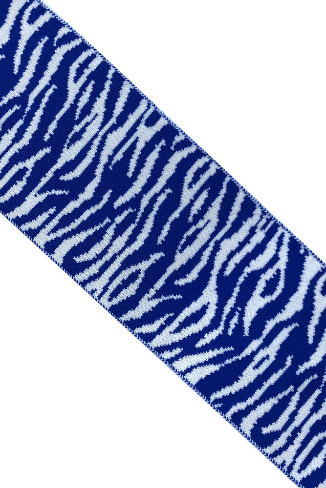 Ingmarson Tiger Stripe Wool & Cashmere Blue Scarf - Ingmarson at The Bias Cut