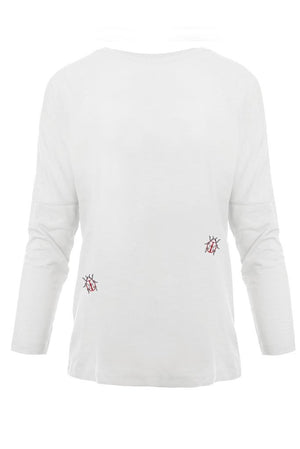 
                
                    Load image into Gallery viewer, Ladybird Embroidered Dropped Shoulder T-Shirt - Ingmarson at The Bias Cut
                
            