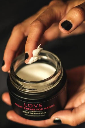 Love Night Cream For Hands with Rose & Frankincense - Kiss The Moon at The Bias Cut