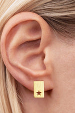 Lulu Copenhagen Cut Out Gold Plated Star Earrings