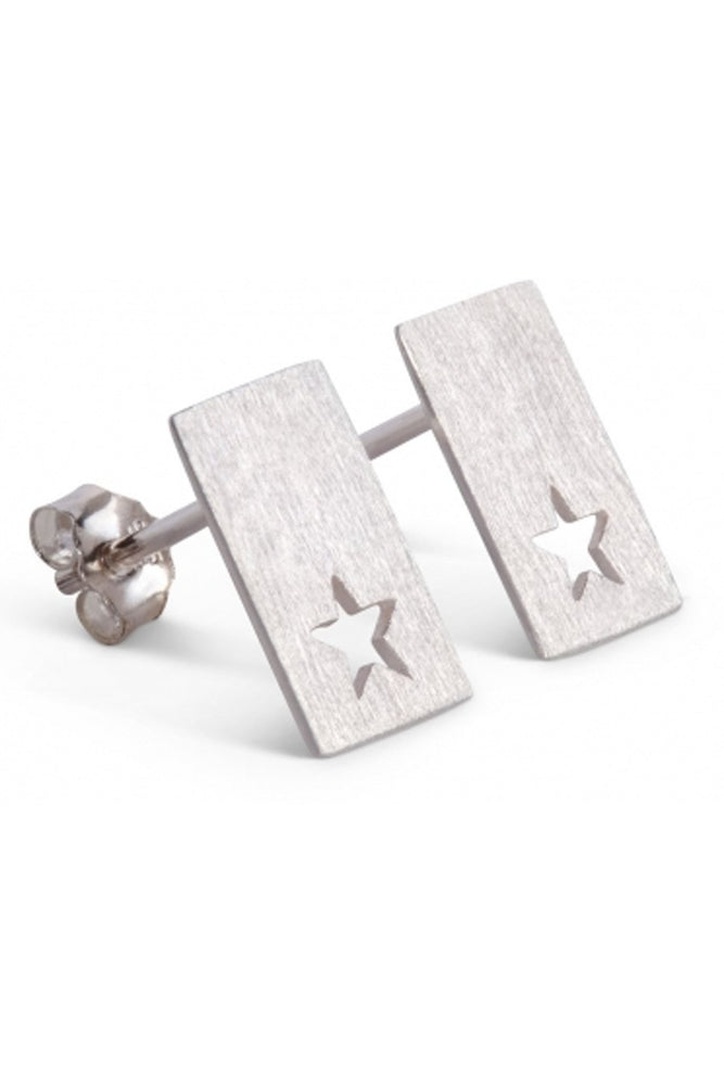 Lulu Copenhagen Cut Out Silver Sterling Star Earrings
