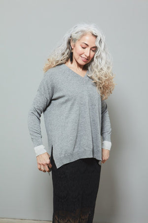 
                
                    Load image into Gallery viewer, Mercury Lurex Cashmere Jumper - Jacynth London at The Bias Cut
                
            