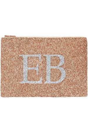 Monogram Glitter Clutch Bag (available in 7 colour ways) - I KNOW THE QUEEN at The Bias Cut