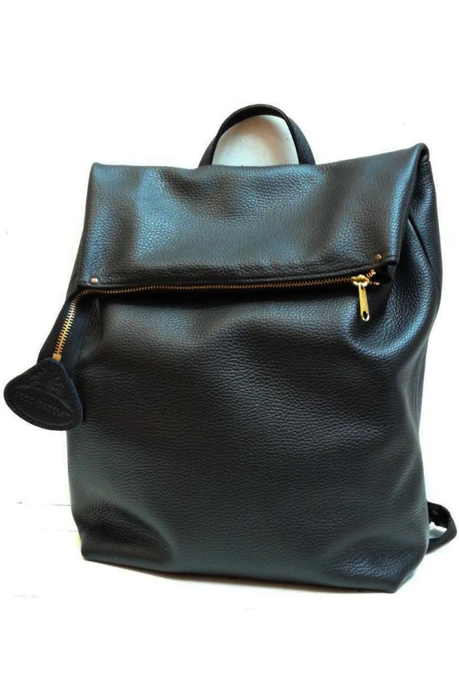 
                
                    Load image into Gallery viewer, Nancy Black Italian Leather Rucksack - Coco Barclay at The Bias Cut
                
            