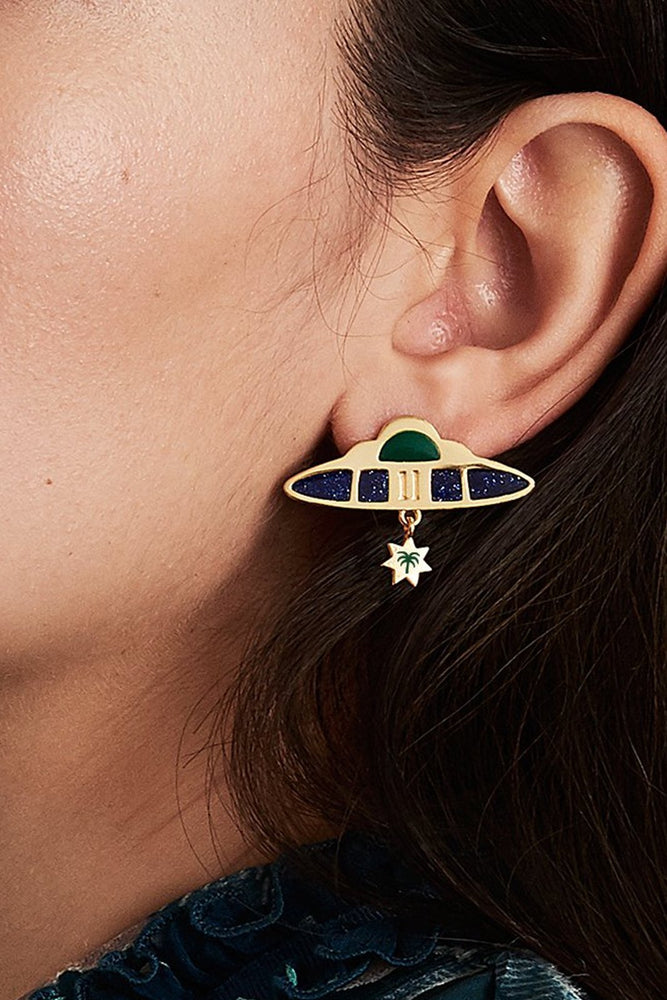 
                
                    Load image into Gallery viewer, Nucleus Statement Earrings - Milk Tooth at The Bias Cut
                
            