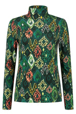 POM Amsterdam Crafts Pacific Green Turtleneck Top - POM Amsterdam at The Bias Cut