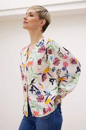 
                
                    Load image into Gallery viewer, POM Amsterdam Garden Bloom Blouse - POM Amsterdam at The Bias Cut
                
            