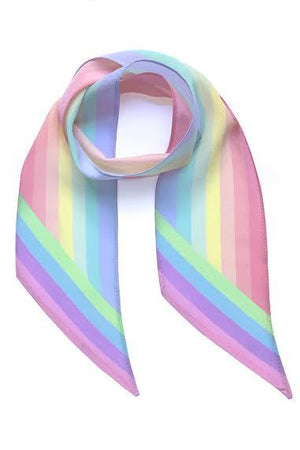 
                
                    Load image into Gallery viewer, Rainbow Pastel Henley Scarf - Ingmarson at The Bias Cut
                
            