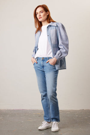 
                
                    Load image into Gallery viewer, Reiko Nina Mid Blue Boyfriend Jeans - Reiko at The Bias Cut
                
            