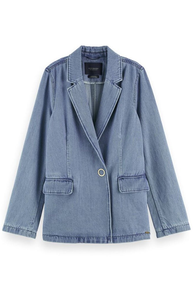 
                
                    Load image into Gallery viewer, Scotch &amp;amp; Soda Ams Blauw Double Breasted Indigo Blazer - Scotch &amp;amp; Soda at The Bias Cut
                
            