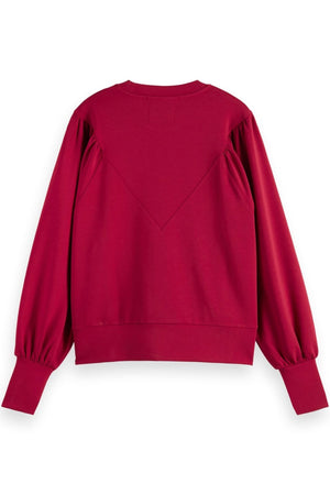 
                
                    Load image into Gallery viewer, Scotch &amp;amp; Soda Loose Fit Puff Sleeve Raspberry Sweater - Scotch &amp;amp; Soda at The Bias Cut
                
            