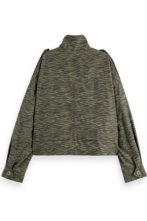 
                
                    Load image into Gallery viewer, Scotch &amp;amp; Soda Striped Loose Fit Khaki Jacket - Scotch &amp;amp; Soda at The Bias Cut
                
            