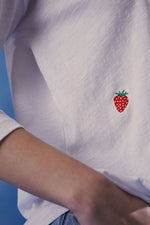 Strawberry Slub White T-Shirt - Ingmarson at The Bias Cut