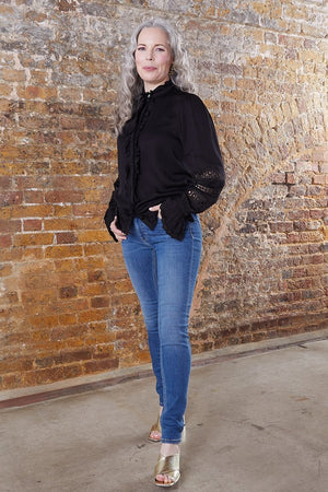 Reiko Nelly Mid Blue Skinny Jeans at The Bias Cut