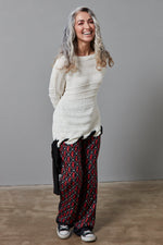 Charli Thistle White Knitted Jumper