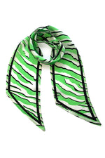 Tiger Mint Green Silk Neck Scarf