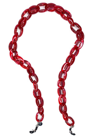
                
                    Load image into Gallery viewer, Whitby Raspberry Red Glasses Chain - Coti Vision at The Bias Cut
                
            